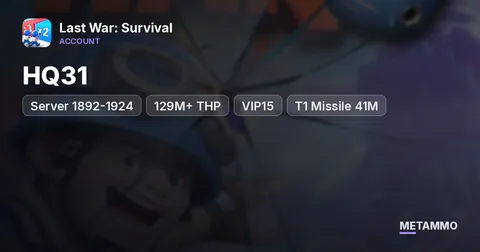 Server 1892-1924 | HQ31 | 129M+ THP | VIP15 | T1 Missile 41M