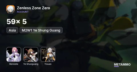 Asia | 59x 5★ | M2W1 Remielle | M2W1 Ye Shung Guang | M1 Yixuan