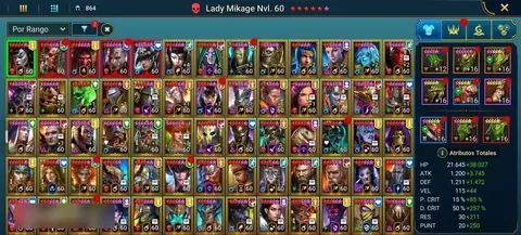 5 Mythics | Lady Mikage + Karnage | Great Hall 222 | 1-Key UNM | 255M Chimera | 100+ Lv60 - Raid: Shadow Legends account screenshot 1