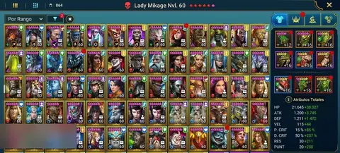 5 Mythics | Lady Mikage + Karnage | Great Hall 222 | 1-Key UNM | 255M Chimera | 100+ Lv60 - Raid: Shadow Legends account screenshot 3