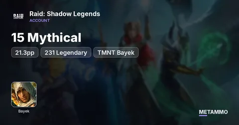 21.3pp | 15 Mythical | 231 Legendary | TMNT Bayek