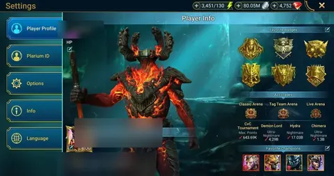 8 Mythicals | Galathir Titus Niamhe Predator | 27M Power | 274 Legendaries + 34 Void | Clash Ready - Raid: Shadow Legends account screenshot 1