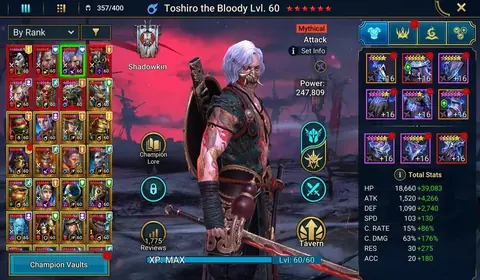 22M Power | 8 Mythical | 200+ Legendaries | Galathir, Toshiro, Calamitus, 4 Turtles, Marius, Siphi, Hegemon, Gnut, Fabian - Raid: Shadow Legends account screenshot 1