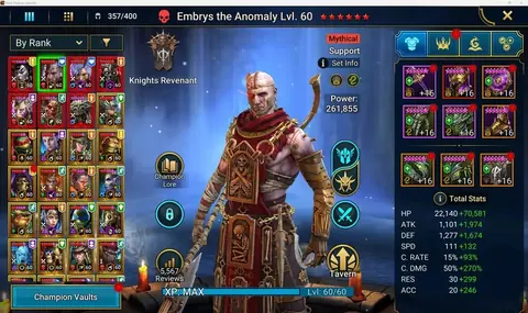 22M Power | 8 Mythical | 200+ Legendaries | Galathir, Toshiro, Calamitus, 4 Turtles, Marius, Siphi, Hegemon, Gnut, Fabian - Raid: Shadow Legends account screenshot 3