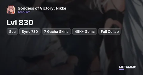 Sea | Lvl 830 | Sync 730 | 7 Gacha Skins | 45K+ Gems | Full Collab