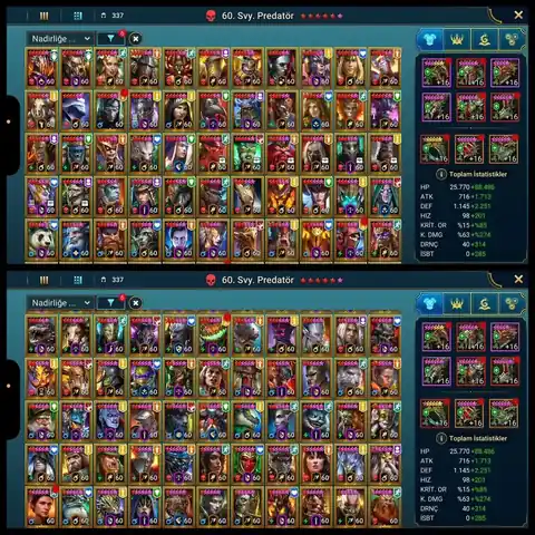 55.2PP Level 29 | 519 Legendaries | Tekton Solanar | 472 Speed Krix - Raid: Shadow Legends account screenshot 3
