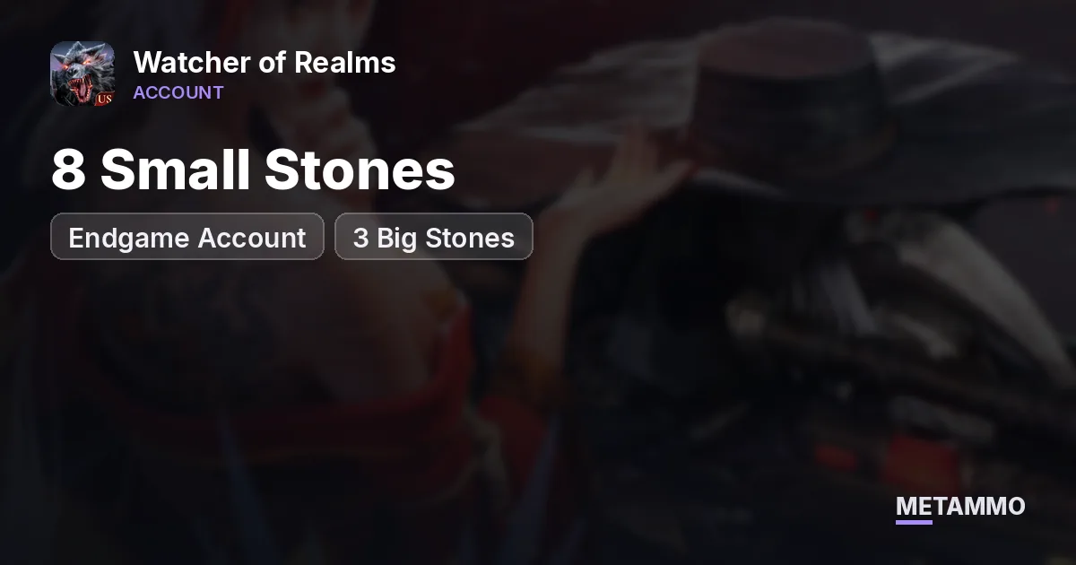 Endgame Account | 8 Small Stones | 3 Big Stones - Watcher of Realms account summary