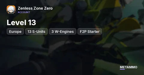 EU Level 13 | 13 S-Units | 3 W-Engines | F2P Starter