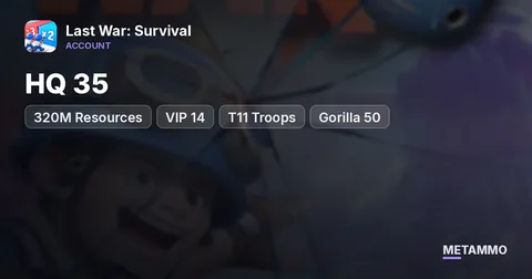 HQ 35 | 320M Resources | VIP 14 | T11 Troops | Gorilla 50