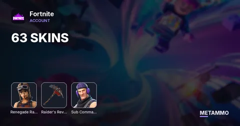 63 SKINS + OG RENEGADE RAIDER + OG RAIDERS REVENGE + TWITCH PRIMES