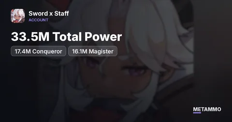 17.4M Conqueror + 16.1M Magister | 33.5M Total Power