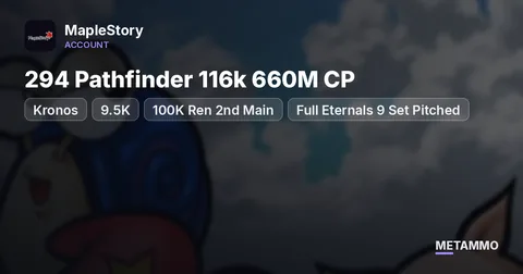 Kronos | 294 Pathfinder 116k 660M CP | 9.5K+ | 100K Ren 2nd Main | Full Eternals 9 Set Pitched