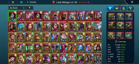 14 Mythics | Sabrael, Galathir, Krixia | 35M Power | 350+ Legendaries - Raid: Shadow Legends account screenshot 1