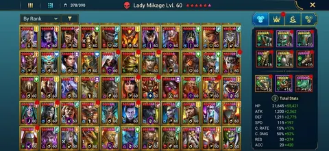 14 Mythics | Sabrael, Galathir, Krixia | 35M Power | 350+ Legendaries - Raid: Shadow Legends account screenshot 2