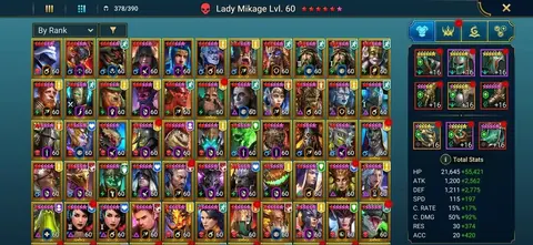 14 Mythics | Sabrael, Galathir, Krixia | 35M Power | 350+ Legendaries - Raid: Shadow Legends account screenshot 3