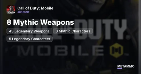 8 Mythic Weapons | 43 Legendary Weapons | 3 Mythic Characters | 5 Legendary Characters