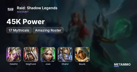 45K Power | 17 Mythicals | Galathir, Siegfrund, Joan, Gharol, Bayek | Amazing Roster