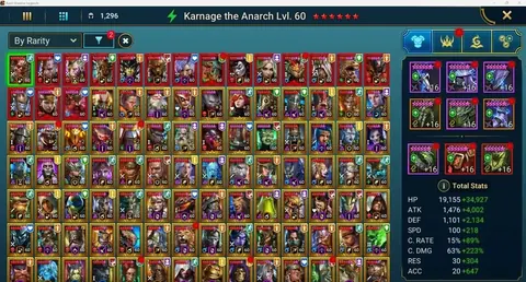 45K Power | 17 Mythicals | Galathir, Siegfrund, Joan, Gharol, Bayek | Amazing Roster - Raid: Shadow Legends account screenshot 3