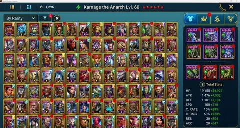 45K Power | 17 Mythicals | Galathir, Siegfrund, Joan, Gharol, Bayek | Amazing Roster - Raid: Shadow Legends account screenshot 4