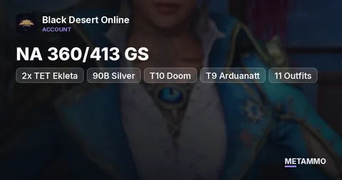 NA 360/413 GS | 2x TET Ekleta | 90B Silver | T10 Doom + T9 Arduanatt | 11 Outfits