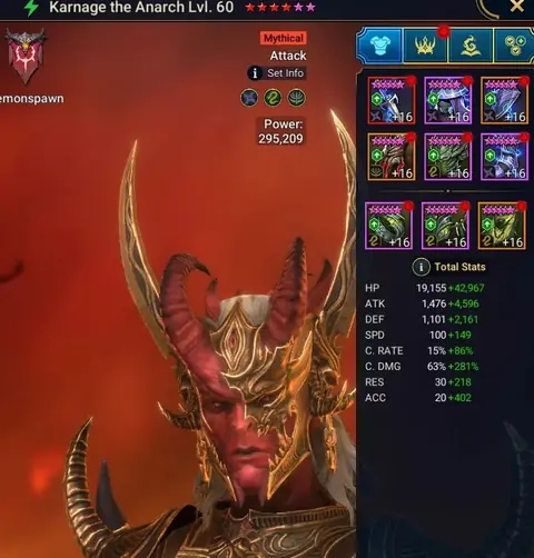 25M | 8 Mythics | 15K LA | Siegfrund, Nell, Heinrik Predator+2 | 2x Siphi 6* Rotos | 450 Max Speed - Raid: Shadow Legends account screenshot 4
