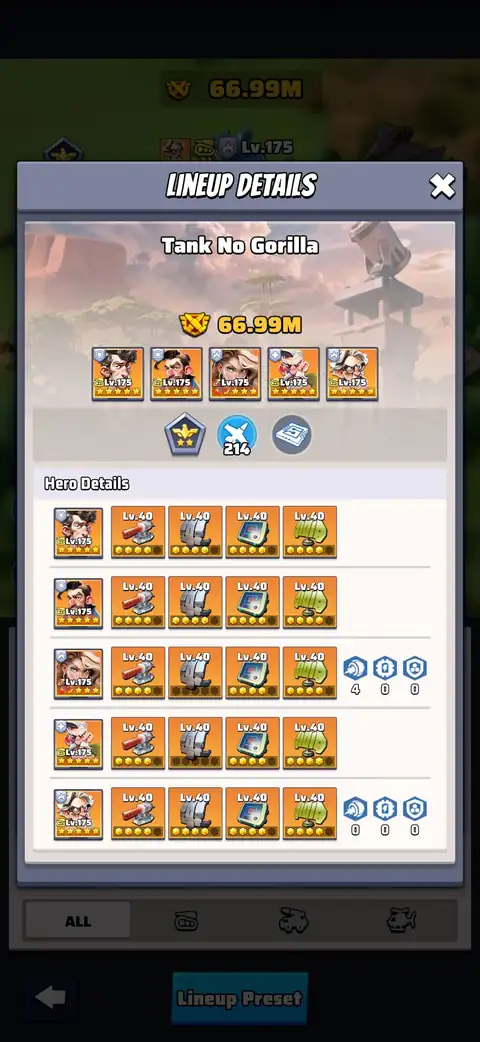 82M Air | 70M Tank | 59M Missile | VIP 16 | L7 Gorilla - Last War: Survival account screenshot 2