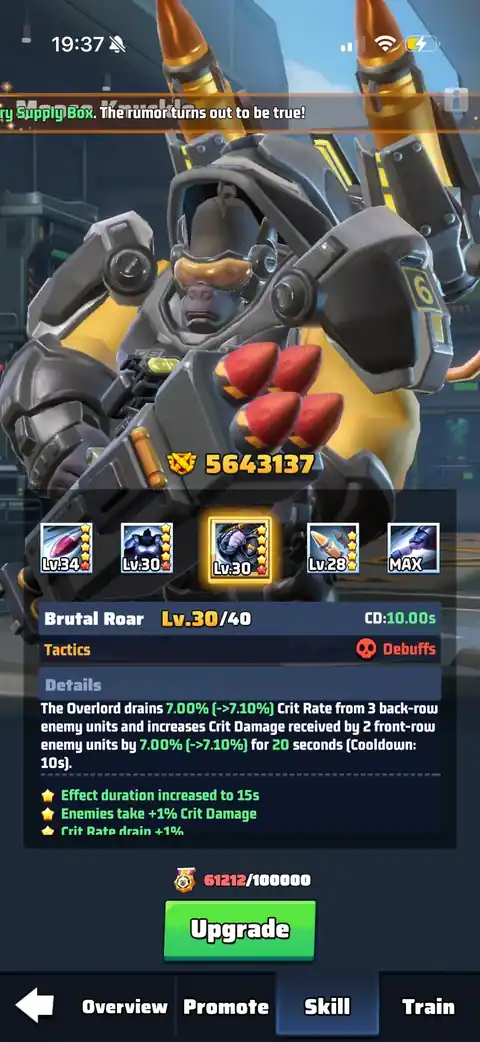 82M Air | 70M Tank | 59M Missile | VIP 16 | L7 Gorilla - Last War: Survival account screenshot 4
