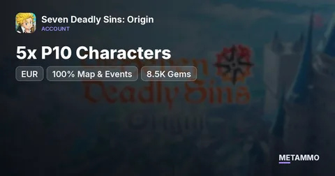 EUR | 5x P10 Characters | 100% Map & Events | 8.5K Gems