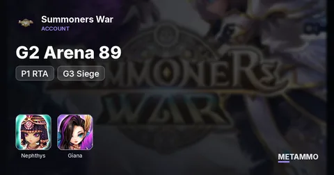 G2 Arena 89 | P1 RTA | G3 Siege | 560+ 6* | Nephtys Giana