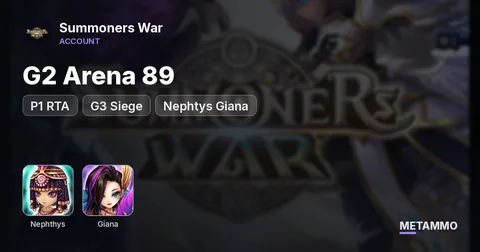 G2 Arena 89 | P1 RTA | G3 Siege | 560+ 6* | Nephtys Giana