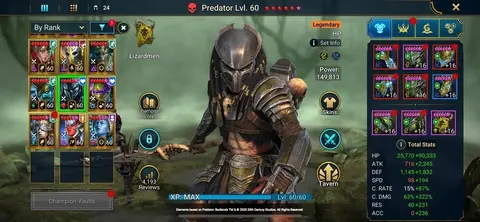 41M PP | 19 Mythicals | Galathir Krixia Gharol | 465 Speed Fabian - Raid: Shadow Legends account screenshot 1