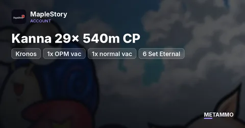 Kronos | Kanna 29x 540m CP | 1x OPM vac, 1x normal vac | 6 Set Eternal | OGE