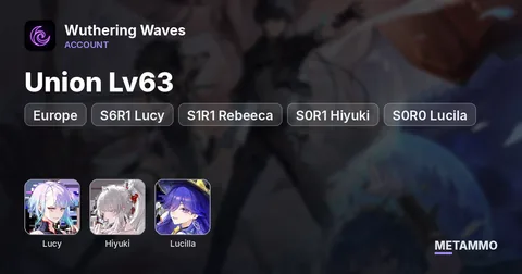 EU Union Lv63 | S6R1 Lucy | S1R1 Rebeeca | S0R1 Hiyuki | S0R0 Lucila | 13 Pity + Guarantee