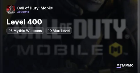 Level 400 | 16 Mythic Weapons | 10 Max Level