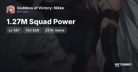 1.27M Squad Power | Lv 587 | 150 SSR | 257K Gems