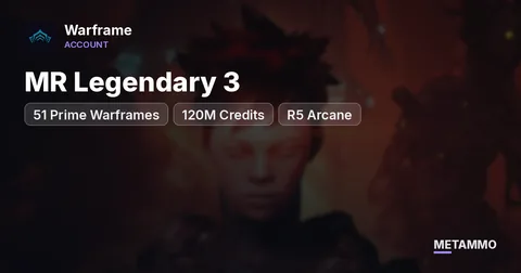 MR Legendary 3 | 51 Prime Warframes | 120M Credits | R5 Arcane
