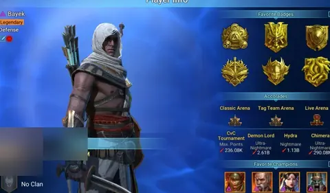 19M Power | 3 Mythic Heroes | Bayek, Titus, Taras + More - Raid: Shadow Legends account screenshot 3