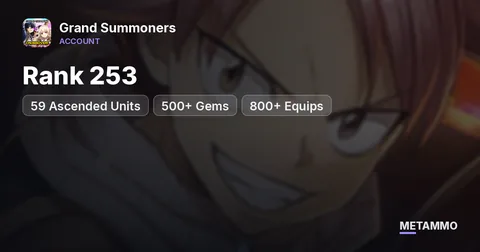 Rank 253 | 59 Ascended Units | 500+ Gems | 800+ Equips