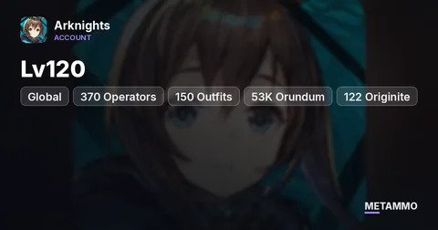 Global Lv120 | 370 Operators | 150 Outfits | 53K Orundum + 122 Originite | Name Change Available