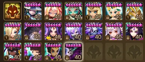 EU | 17 LD5 | G3 arena | 130+ 5-Star Monsters | 400M+ mana - Summoners War account screenshot 1