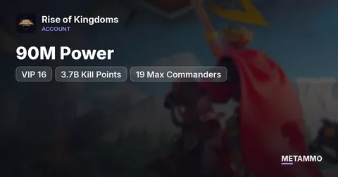 90M Power | VIP 16 | 3.7B Kill Points | 19 Max Commanders