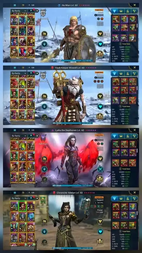 5x Mythical | 109 Legendaries | Full TMNT | 13.94M Power | Level 100 - Raid: Shadow Legends account screenshot 1