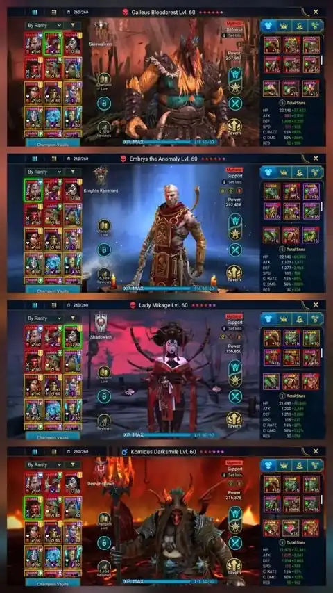 5x Mythical | 109 Legendaries | Full TMNT | 13.94M Power | Level 100 - Raid: Shadow Legends account screenshot 2
