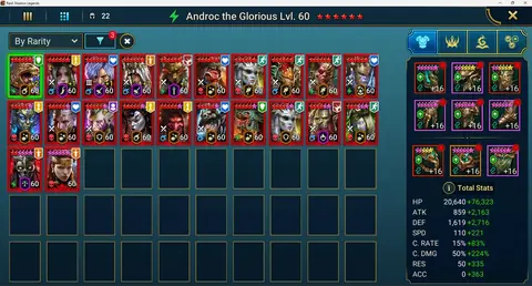 66M PP | 28 Mythics | 750+ Legos | 20 Mythic Relics - Raid: Shadow Legends account screenshot 4