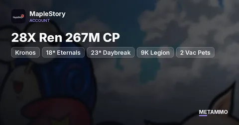 Kronos | 28X Ren 267M CP | 22* + 18* Eternals + 23* Daybreak | 9K Legion | 2 Vac Pets | 30B+ Weekly