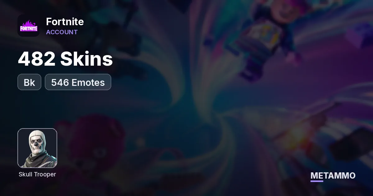 482 Skins + OG Skull + Bk + 546 Emotes - Fortnite account summary