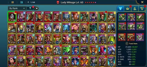 6 Mythical | Mid-Game Account | Alaz, Lazarius, Anaxia, 2x Gnut, Kalvalax | 120+ Legendaries - Raid: Shadow Legends account screenshot 2