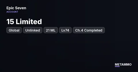 Global Unlinked | 21 ML + 15 Limited | Lv74 | Ch.4 Completed | Auto Hunt Fire/Earth/Water