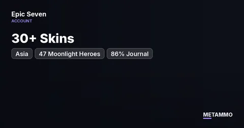 Asia Server | 47 Moonlight Heroes | 86% Journal | 30+ Skins