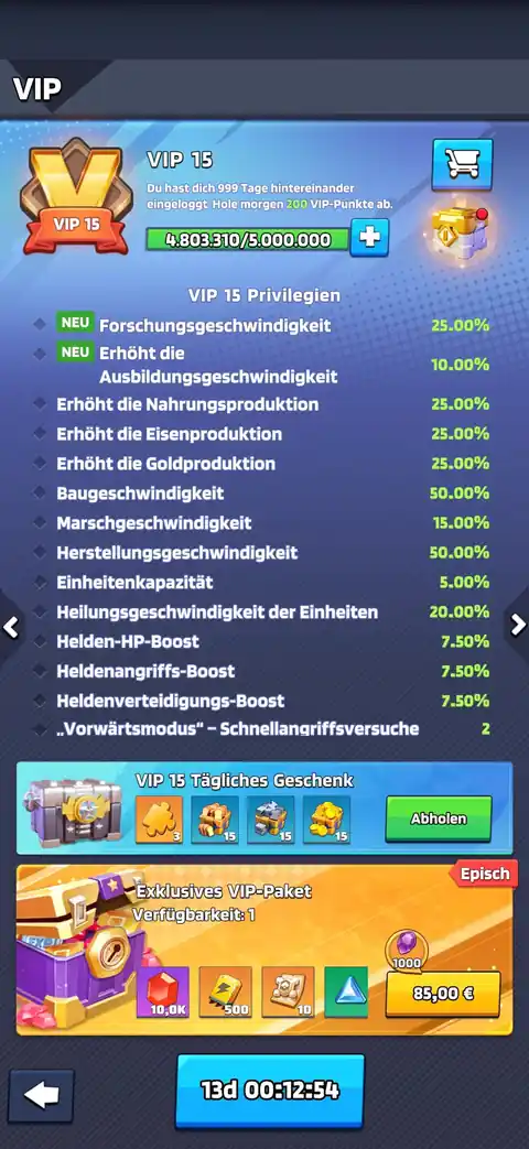 Server 12x | HQ 35 VIP 15 | 246M THP | 79M Air | 6 Skins | 8 Frames - Last War: Survival account screenshot 1